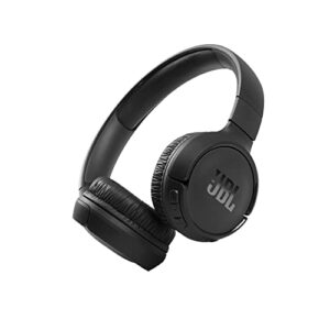 jbl tune 510bt: wireless on-ear headphones with purebass sound – black