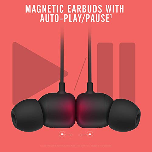 Beats Flex Wireless Earphones – Apple W1 Headphone Chip, Magnetic Earbuds, Class 1 Bluetooth, 12 Hours of Listening Time, Built-in Microphone - Black (Latest Model) (Renewed)