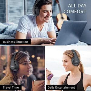 Uliptz Wireless Bluetooth Headphones, 65H Playtime, 6 EQ Sound Modes, HiFi Stereo Over Ear Headphones with Microphone, Foldable Lightweight Bluetooth 5.3 Headphones for Travel/Office/Cellphone/TV/PC