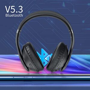 Uliptz Wireless Bluetooth Headphones, 65H Playtime, 6 EQ Sound Modes, HiFi Stereo Over Ear Headphones with Microphone, Foldable Lightweight Bluetooth 5.3 Headphones for Travel/Office/Cellphone/TV/PC