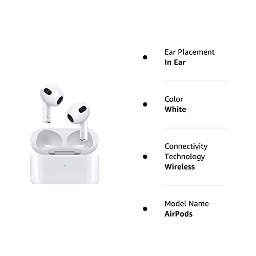 Apple AirPods with Lightning Charging Case (3rd Generation) (Renewed)