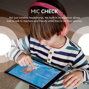 Belkin SoundForm Mini - Wireless Bluetooth Headphones For Kids with Built In Microphone - On-Ear Earphones for iPhone, iPad, Fire Tablet & more - Pink