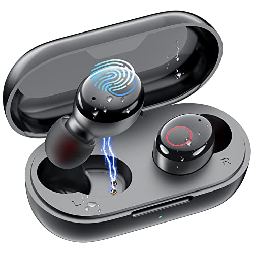 SUPFINE Wireless Earbuds, Bluetooth 5.3 Ear Buds with Wireless Charging Case[IPX8 Waterproof][40H Playtime][AI-Enhanced Call Noise Cancelling] Deep Bass Earphones for Android&iPhone,Black