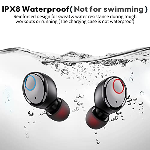 SUPFINE Wireless Earbuds, Bluetooth 5.3 Ear Buds with Wireless Charging Case[IPX8 Waterproof][40H Playtime][AI-Enhanced Call Noise Cancelling] Deep Bass Earphones for Android&iPhone,Black