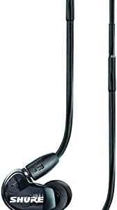 Shure SE215 PRO Wired Earbuds - Professional Sound Isolating Earphones, Clear Sound & Deep Bass, Single Dynamic MicroDriver, Secure Fit in Ear Monitor, Plus Carrying Case & Fit Kit - Black (SE215-K)