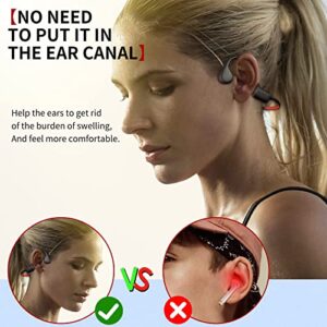 Bone Conduction Headphones, Open-Ear Bluetooth Sport Headphones, Built-in Mic Wireless Earphone