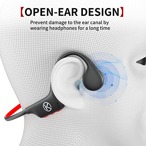 Bone Conduction Headphones, Open-Ear Bluetooth Sport Headphones, Built-in Mic Wireless Earphone