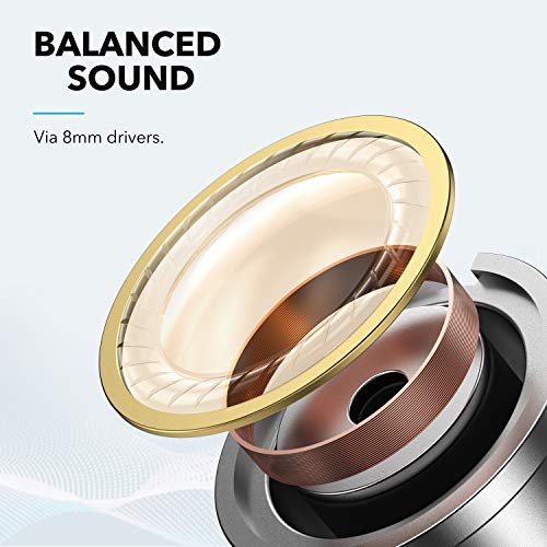 Soundcore Anker Life Dot 2 True Wireless Earbuds, 100 Hour Playtime, 8mm Drivers, Superior Sound, Secure Fit with AirWings, Bluetooth 5, Comfortable Design for Commute, Sports, Jogging