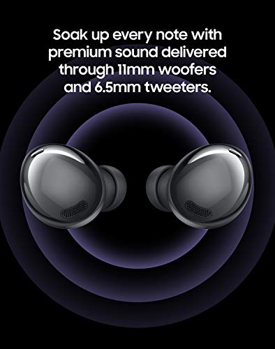 SAMSUNG Galaxy Buds Pro, Bluetooth Earbuds, True Wireless, Noise Cancelling, Charging Case, Quality Sound, Water Resistant, Phantom Black (US Version)