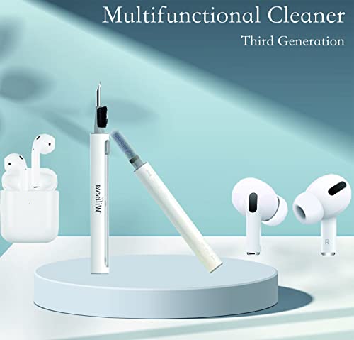 Wilbeva Cleaner Kit for Airpods, Bluetooth Earbuds Cleaning Pen for Airpods Pro 1 2 3 Samsung MI Android Earbuds, 3 in 1 Compact Multifunctional Headphones Case Cleaning Tools