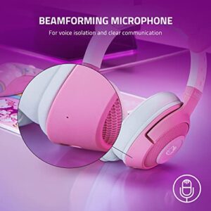 Razer Kraken BT Headset: Bluetooth 5.0-40ms Low Latency Connection - Custom-Tuned 40mm Drivers - Beamforming Microphone - Powered Chroma - Hello Kitty & Friends Edition