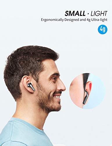 Tiksounds Wireless Earbuds, Bluetooth Headphones with Microphone, IPX7 Waterproof, 35H Playtime with LED Power Display, High-Fidelity Stereo Earphones for Sports and Work