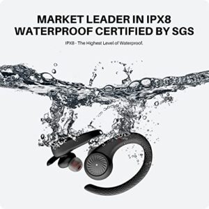 Tribit MoveBuds H1 Wireless Earbuds IPX8 Waterproof by SGS and 65H Playtime Earbuds for Intense Sports Bluetooth 5.2 Earphones with Transparency Mode to Hear True Sound by apt-X and CVC 8.0