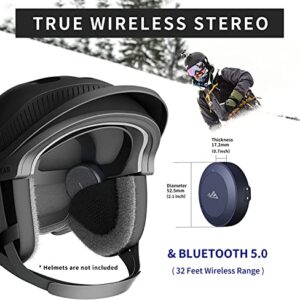 Unigear Bombing Ski Helmet Speakers - True Wireless Stereo Snowboarding Headphones with HDR Audio Technology, Drop-in Headphones Compatible with Any Audio Ready Ski or Snowboard Helmet, Bluetooth 5.0