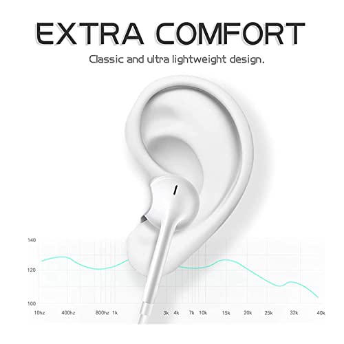 2 Pack iPhone Light^ing Wired Earbuds Headphones Earphone [Apple MFi Certified] Built-in Microphone & Volume Control Compatible with Apple iPhone 14/13/12/11 Pro Max Xs/XR/X/7/8 Plus