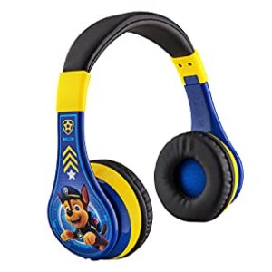 eKids Paw Patrol Kids Bluetooth Headphones, Wireless Headphones with Microphone Includes Aux Cord, Volume Reduced Kids Foldable Headphones for School, Home, or Travel