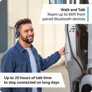 BlueParrott B250-XTS Mono Bluetooth Wireless Headset with 91% Noise Cancellation - Ideal for High-Noise Environments - Includes USB-C Charging Cable, Bluetooth 5.0.