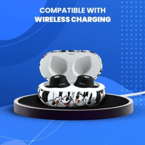 Disney Mickey Mouse Bluetooth Earbuds with Charging Case- Bluetooth Wireless Headset with Built-in Mic and 30 Hours of Playtime- Disneyland Essentials and Disney Gifts for Women and Men of All Ages