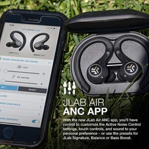 JLab Epic Air Sport ANC True Wireless Bluetooth 5 Earbuds | Headphones for Working Out | IP66 Sweatproof | 15-Hour Battery Life, 55-Hour Charging Case | Music Controls | 3 EQ Sound Settings