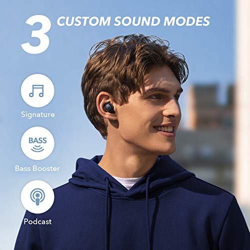 Soundcore by Anker Life A1 True Wireless Earbuds, Powerful Customized Sound, 35H Playtime, Wireless Charging, USB-C Fast Charge, IPX7 Waterproof, Button Control, Bluetooth Earbuds, Commute, Sports