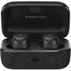 sennheiser momentum true wireless 3 earbuds -bluetooth in-ear headphones for music and calls with anc, multipoint connectivity , ipx4, qi charging, 28-hour battery life compact design – black