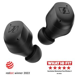 Sennheiser MOMENTUM True Wireless 3 Earbuds -Bluetooth In-Ear Headphones for Music and Calls with ANC, Multipoint connectivity , IPX4, Qi charging, 28-hour Battery Life Compact Design - Black