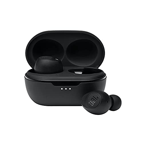 JBL Tune 115TWS True Wireless in-Ear Headphones Pure Bass Sound, 21H Battery, Bluetooth, Dual Connect, Wireless Calls, Music, Native Voice Assistant (Black)