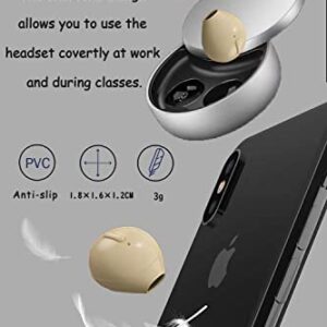 SZHTFX Invisible Earbuds Small Mini Wireless Bluetooth Earpiece Phone Discreet Earbud for Music, Home, Work (Nude)