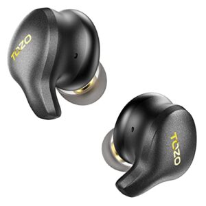 tozo golden x1 wireless earbuds balanced armature driver and hybrid dynamic driver, bluetooth headphones origx pro, ldac & hi-res audio wireless, environment & active noise cancellation headset black