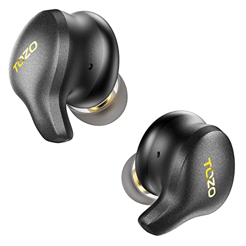 TOZO Golden X1 Wireless Earbuds Balanced Armature Driver and Hybrid Dynamic Driver, Bluetooth Headphones OrigX Pro, LDAC & Hi-Res Audio Wireless, Environment & Active Noise Cancellation Headset Black