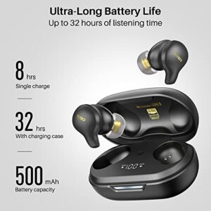 TOZO Golden X1 Wireless Earbuds Balanced Armature Driver and Hybrid Dynamic Driver, Bluetooth Headphones OrigX Pro, LDAC & Hi-Res Audio Wireless, Environment & Active Noise Cancellation Headset Black