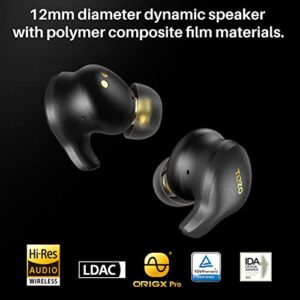 TOZO Golden X1 Wireless Earbuds Balanced Armature Driver and Hybrid Dynamic Driver, Bluetooth Headphones OrigX Pro, LDAC & Hi-Res Audio Wireless, Environment & Active Noise Cancellation Headset Black