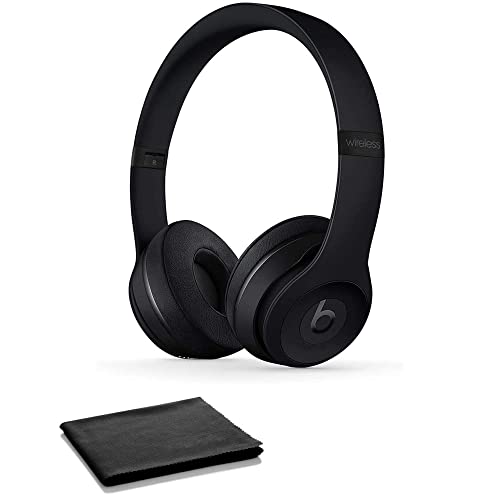 Beats_by_dre Beats Solo3 Wireless On-Ear - Class 1 Bluetooth Headphones with Bonus Cleaning Cloth, Built-in Microphone - Black