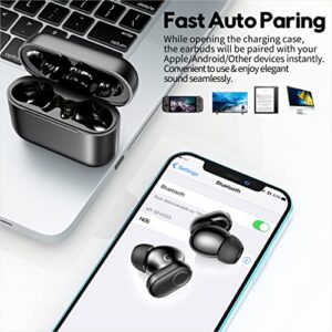 Wilbur Active Noise Cancelling Wireless Earbuds, Bluetooth Ear Buds Immersive Deep Bass ENC Earphones,IPX5 Waterproof Clear Call with 4-Mic ANC Headphones Compatible for iPhone & Android,for Workouts