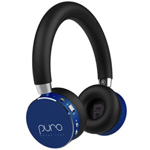 puro sound labs bt2200s volume limited kids’ bluetooth headphones – safer headphones for kids – studio-grade audio quality & noise isolation- sapphire blue