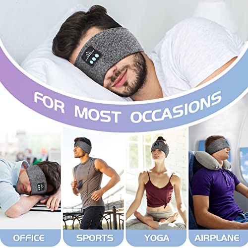 Sleep Headphones Wireless Bluetooth Headband - Comfy Sleeping Eye Mask Headset, Sport Head Band Earbuds Electronics Tech Gadgets Christmas Stocking Stuffers Birthday Gifts for Women Men Running