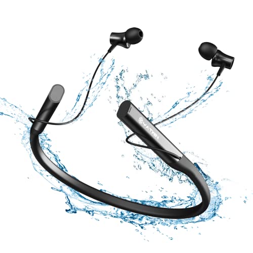 YATWIN Bluetooth Headphones,V5.3 Wireless Headset Noise Cancelling, IPX7 Waterproof Bluetooth Earbuds, 30Hrs Playtime Wireless Earbuds with Mic for Sports, Immersive Bass, 10mm Drivers in-Ear Earbuds