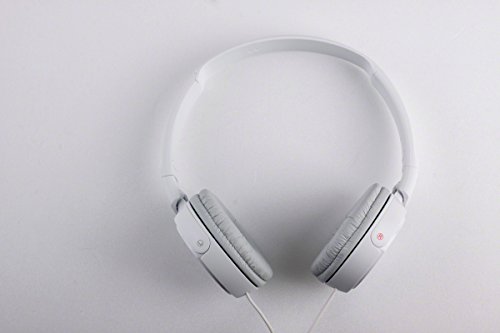 Sony ZX Series Wired On-Ear Headphones with Mic, White MDR-ZX110AP