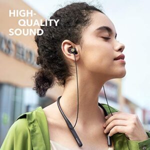 Soundcore Anker Life U2 Bluetooth Neckband Headphones with 24 H Playtime, 10 mm Drivers, Crystal-Clear Calls with CVC 8.0, USB-C Fast Charging, Foldable & Lightweight Build, IPX7 Waterproof