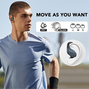 CASCHO Wireless Earbuds Bluetooth Headphones 60Hrs Playtime HD Stereo Audio Digital LED Display Over-Ear Earphones with Earhook Waterproof Headset with Mic for Sport Running Workout