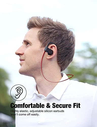 Otium Bluetooth Headphones,Wireless Earbuds IPX7 Waterproof Sports Earphones with Mic HD Stereo Sweatproof in-Ear Earbuds Gym Running Workout 10 Hour Battery Noise Cancelling Headsets