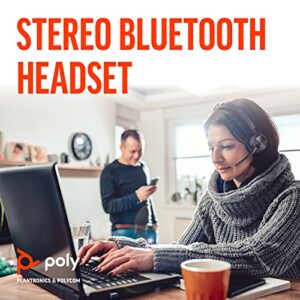 Poly - Voyager Focus 2 UC USB-A Headset with Stand (Plantronics) - Bluetooth (Stereo) with Boom Mic - PC/Mac Compatible - Active Noise Canceling - Works w/ Teams, Zoom (Certified) & More