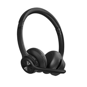 ekvanbel bluetooth headphones v5.2, wireless headphones with noise cancelling microphone, on ear wireless headset for cell phones laptop computer