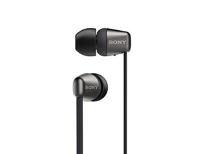 sony wireless in-ear headset/headphones with mic for phone call, black (wi-c310/b)