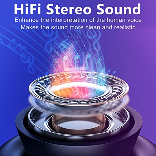 Bluetooth Headphones for Samsung Galaxy S22 Ultra Z Flip 3 Fold S22 S21 FE A13 True Wireless Earbuds Noise Canceling Deep Bass Stereo Sound Headset in-Ear with Mic for iPhone 13 14 Pro Max Purple