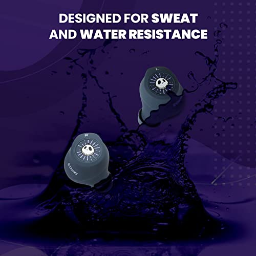 iJoy Disney Nightmare Before Christmas TWS Earbuds Wireless Bluetooth 5.0 Compatible in-Ear Headset with Built-in Mic & Portable Recharging Case - IPX8 Waterproof & Sweatproof,Long Battery Life