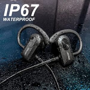 JAYINE Bluetooth Headphones, Wireless Earphones Bluetooth 5.3 HD Bass Stereo,Noise Cancelling in-Ear Earbuds IP67 Waterproof Sports Earhooks Headsets 24 Hrs Playtime for Running Gym Workout