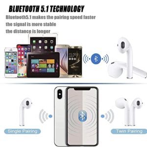 Wireless Headphones, Touch Control Wireless Noise Cancelling Earbuds,Bluetooth 5.1 Wireless Headphones with Charging Case,IPX7 Waterproof Stereo Headphones,,Wireless Earbuds for Android/iOS/iPhone