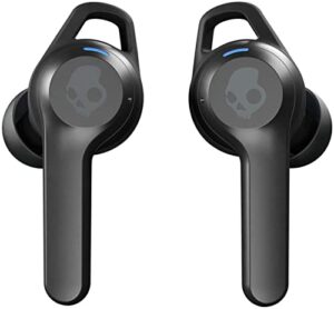 skullcandy indy fuel true wireless in-ear bluetooth earbuds compatible with iphone and android / wireless charging case and mic / great for gym, sports, and gaming, ip55 water dust resistant – black
