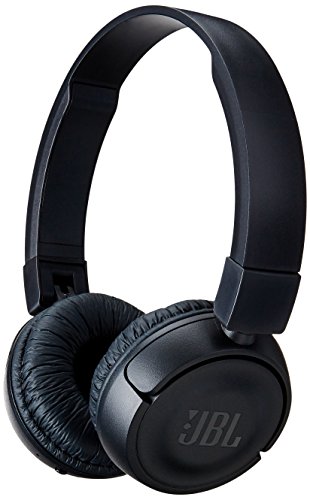 JBL T450BT Wireless On-Ear Headphones with Built-in Remote and Microphone (Black)